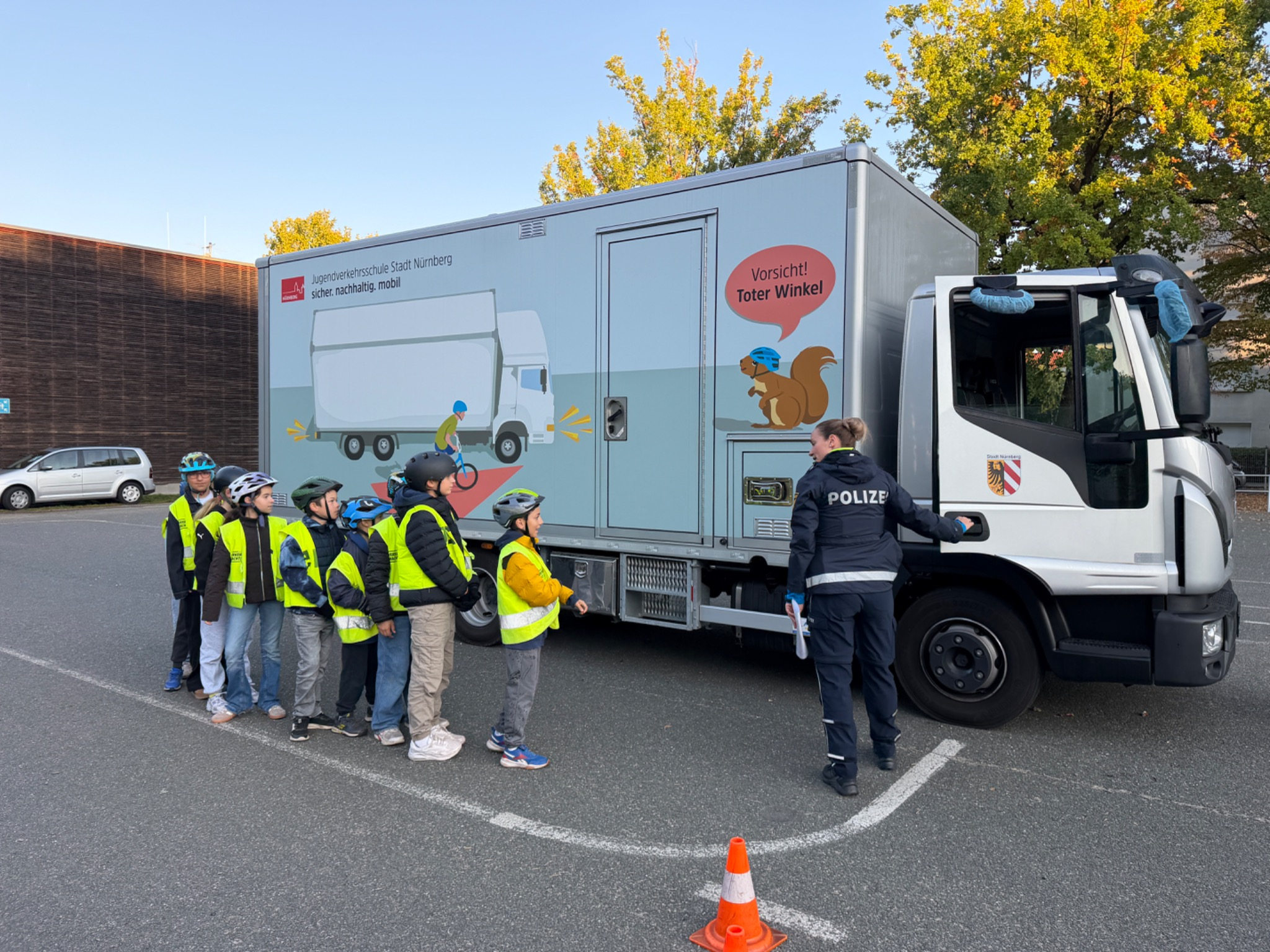 Die Schulung zum toten Winkel am Lkw